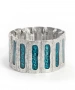 Kiraz Blue Enameled Silver Plated Bracelet