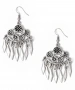 Ethnic Spearhead Fringe Earrings