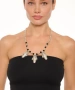 Kiraz Black Beaded Silver Plated Necklace