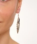 Kiraz Black Crystal Stoned Silver Plated Earring