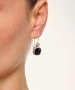 Kiraz Black Crystal Stoned Silver Plated Earring