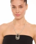 Kiraz Black Crystal Stoned Silver Plated Necklace