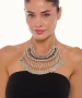 Kiraz Black Stoned Cleopatra Silver Plated Necklace
