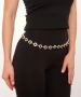 Kiraz Black Stoned Silver Plated Belt