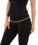 Kiraz Black Stoned Silver Plated Belt