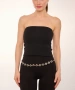 Kiraz Black Stoned Silver Plated Belt
