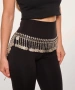 Kiraz Black Stoned Silver Plated Belt