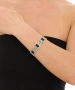 Kiraz Black Stoned Silver Plated Bracelet