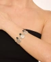 Kiraz Black Stoned Silver Plated Bracelet