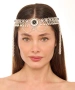 Kiraz Black Stoned Silver Plated Head Accessory