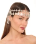 Kiraz Black Stoned Silver Plated Head Accessory
