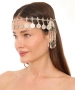 Kiraz Black Stoned Silver Plated Head Accessory