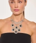 Kiraz Black Stoned Silver Plated Necklace