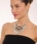 Kiraz Black Stoned Silver Plated Necklace