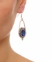 Kiraz Blue Crystal Stoned Silver Plated Earring