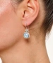 Kiraz Blue Crystal Stoned Silver Plated Earring
