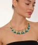 Kiraz Blue Enameld Gold Plated Necklace