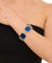 Kiraz Blue Enameld Silver Plated Bracelet