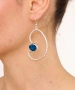 Kiraz Blue Enameld Silver Plated Earring