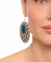 Kiraz Blue Enameld Silver Plated Earring