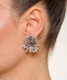 Kiraz Blue Enameld Silver Plated Earring