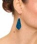 Kiraz Blue Enameld Silver Plated Earring