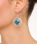 Kiraz Blue Enameld Silver Plated Earring