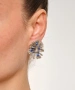 Kiraz Blue Enameld Silver Plated Earring