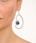 Kiraz Blue Enameld Silver Plated Earring