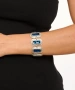 Kiraz Blue Enameled Silver Plated Bracelet
