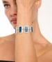 Kiraz Blue Enameled Silver Plated Bracelet
