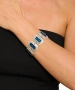 Kiraz Blue Enameled Silver Plated Bracelet