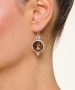 Kiraz Brown Enameled Silver Plated Earring