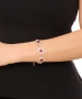Kiraz Burgundy Crystal Stoned Silver Plated Bracelet