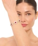 Kiraz Burgundy Crystal Stoned Silver Plated Bracelet