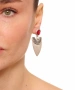 Kiraz Burgundy Crystal Stoned Silver Plated Earring