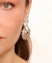 Kiraz Burgundy Crystal Stoned Silver Plated Earring