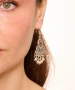 Kiraz Burgundy Crystal Stoned Silver Plated Earring