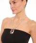 Kiraz Burgundy Crystal Stoned Silver Plated Necklace