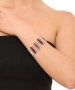 Kiraz Burgundy Enameled Silver Plated Bracelet