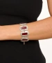 Kiraz Burgundy Enameled Silver Plated Bracelet