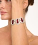 Kiraz Burgundy Enameled Silver Plated Bracelet