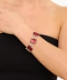 Kiraz Burgundy Enameled Silver Plated Bracelet