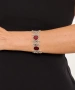 Kiraz Burgundy Enameled Silver Plated Bracelet