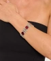 Kiraz Burgundy Enameled Silver Plated Bracelet