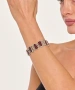 Kiraz Burgundy Enameled Silver Plated Bracelet