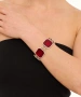 Kiraz Burgundy Enameled Silver Plated Bracelet