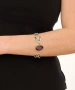 Kiraz Burgundy Enameled Silver Plated Bracelet