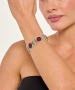 Kiraz Burgundy Enameled Silver Plated Bracelet