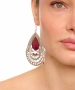 Kiraz Burgundy Enameled Silver Plated Earring